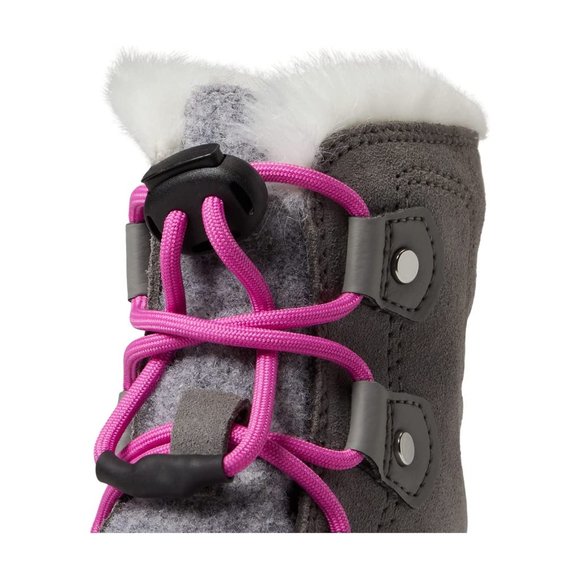 NEW Sorel Size 10 Kids Waterproof Explorer Faux Fur Lined Boot - Quarry - Picture 6 of 6